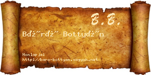 Báró Bottyán névjegykártya