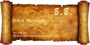 Báró Bottyán névjegykártya